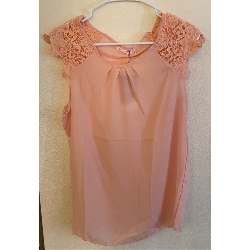 NEW KDO Coral Lace Crochet Top
